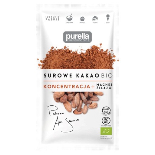 PURELLA Raw pravé drvené kakao BIO 21g