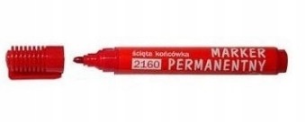 PERMANENTNÝ OKRUHOVÝ VODEODOLNÝ ČERVENÝ ZNAČOVAČ