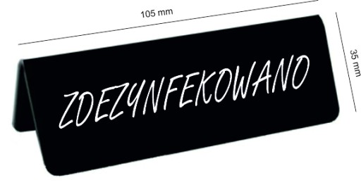 Malá kriedová tabuľa DEZINFEKOVANÁ - 10,5x3,5 cm