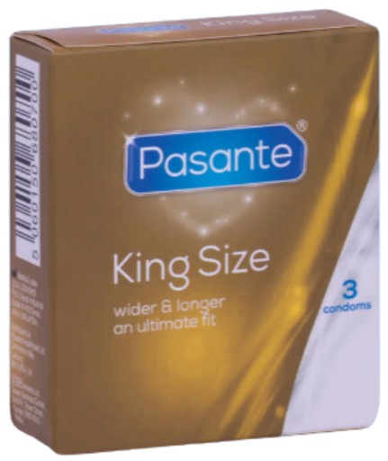 Pasante King Size XL kondómy 3 kusy zväčšené