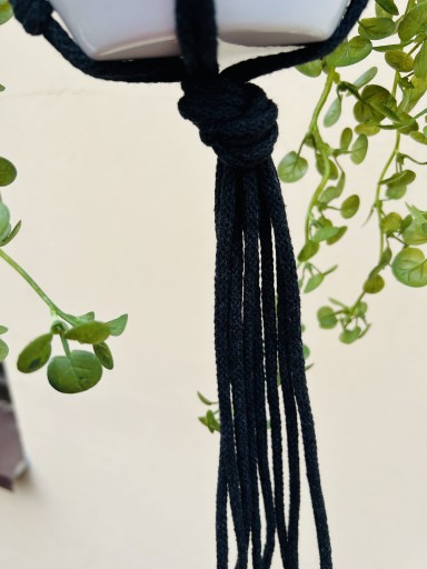 Závesný stojan na kvety MACRAMA Z BOHO LINE ANTRACIT