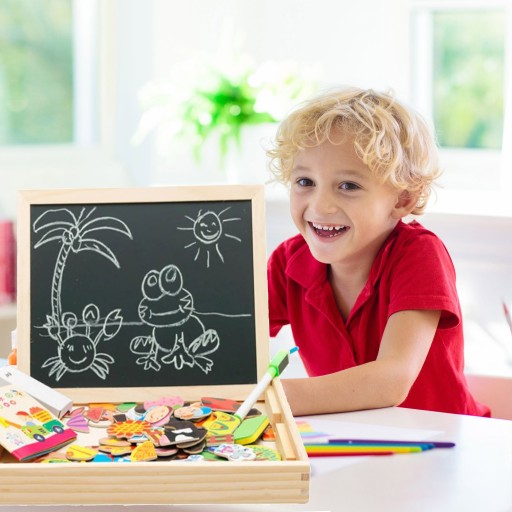 MAGNETICKÁ TABUĽA PRE DETI, edukačné drevené magnetické puzzle