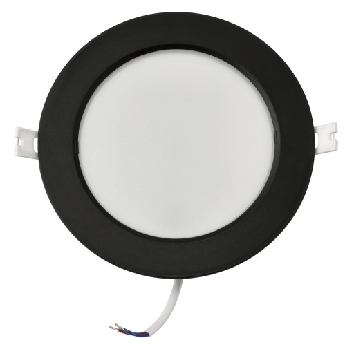 LED stropné svietidlo, zápustné, zápustné, 12W, 1200lm, 4000K, čierne