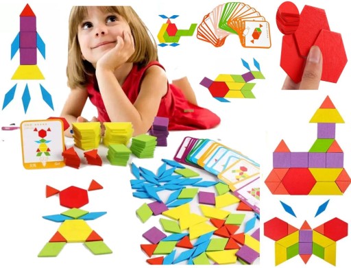 DREVENÉ BLOKY MONTESSORI PUZZLE 155 kusov