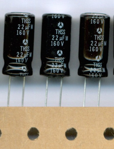 22uF 160V 22 µF 160V (20PCS) ELEKTROLYTICKÝ KONDENZÁTOR