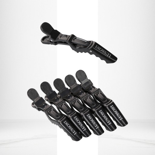 LUSSONI Kadernícke sponky CROCODILE CLIPS 6 kusov LESK