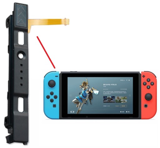NABÍJACIA ZÁSUVKA ĽAVÝ SPÍNAČ JOY-CON NS