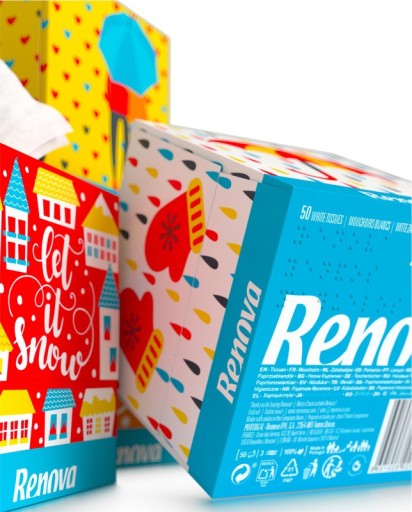 Renova Houses obrúsky na tvár 50 ks