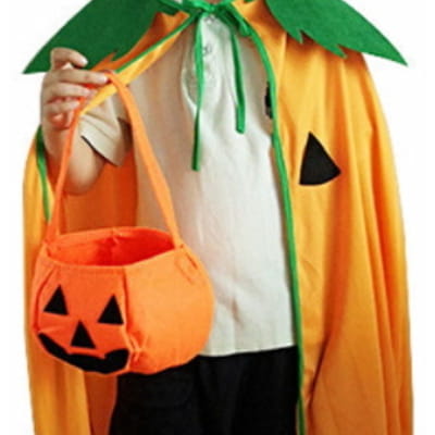 HALLOWEENSKÉ TEKVICOVÉ VRECKO, ORANŽOVÉ, 18 cm