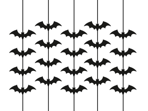 Halloweenska závesná dekorácia netopiere - 20 ks