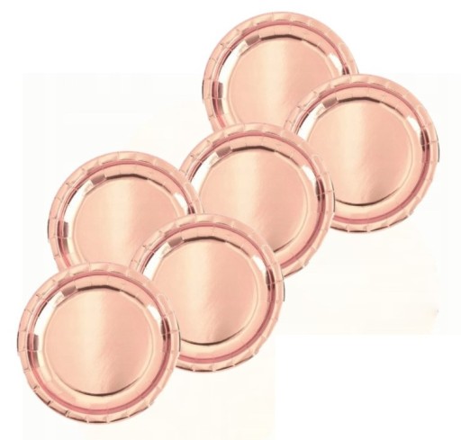 POHÁRKY TANIERE ROSE GOLD SADA 6 BAKALÁRSKYCH NARODENINOVÝCH PRÍLEŽITOSTI