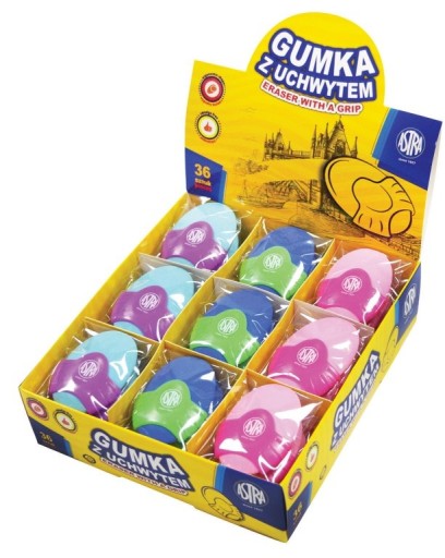ERGONOMICKÁ GUMA S RÚČKOU NA ŠKOLSKÉ ZMAZANIE