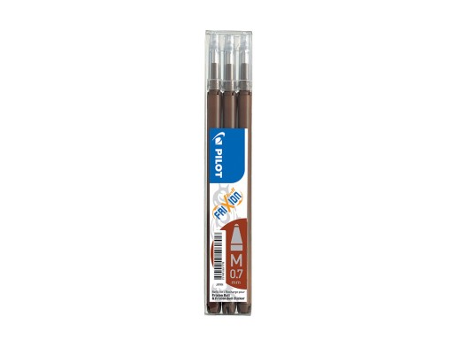 PILOT FRIXION Vymazateľná vložka 0,7 mm 3 kusy HNEDÁ