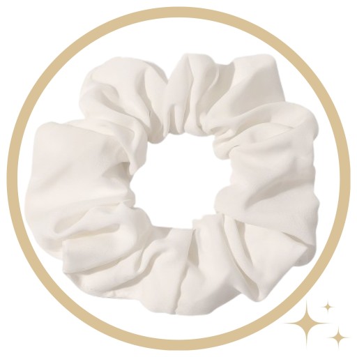 Gumička do vlasov LIKE SILK scrunchies biela BEZPEČNÉ froté LARGE XXL
