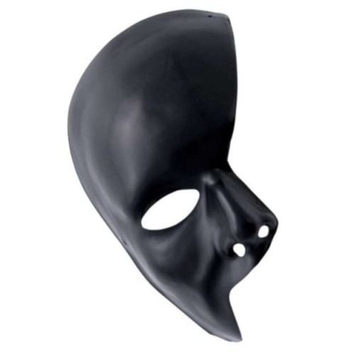 MASKA divadlo ČIERNY plastový KARNEVAL