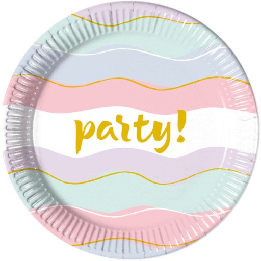 PASTELOVÉ PARTY PAPIEROVÉ TANIERE 23 CM 8 KS.