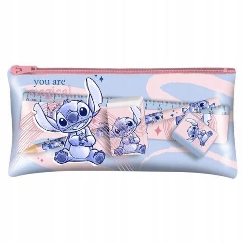 sada: pravítko, ceruzka, taška, strúhadlo, Lilo I Stitch