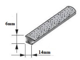 ŠIROKÁ kefa na deflektor prachu 14x6mm 10m