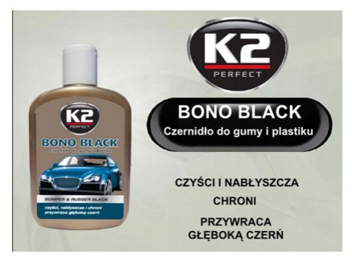 X4V64 ČIERNA NA GUMU A PLAST ČIERNA 200 ML K2