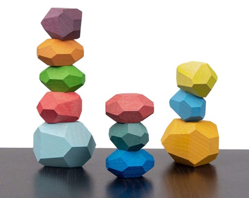 BLOCKS STONES Drevená kreatívna veža Balance