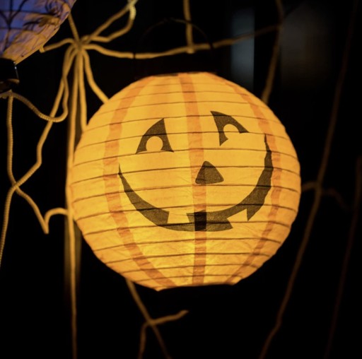 LED tekvicový HALLOWEEN svietiaci papierový lampáš