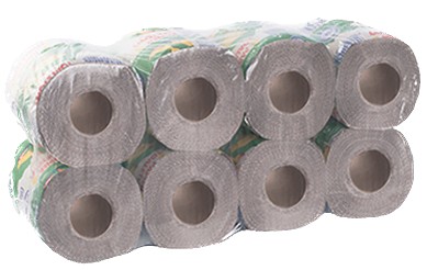 Šedý toaletný papier, 1 vrstva, A'8 - 015 - Kaczory