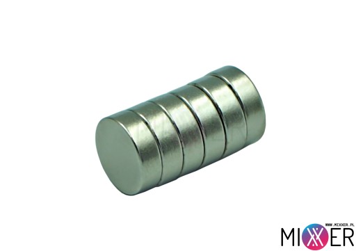 Neodymový magnet okrúhly plný 12x3,75mm 5 ks