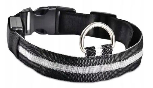 Obojok pre mačky 45 cm svietiaci LED pásik Silný nastaviteľný nylon M/L