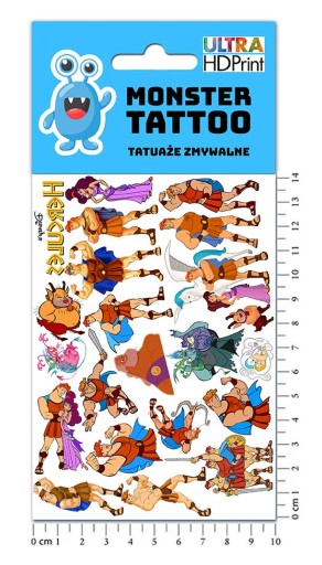 UMÝVAJÚCE DOČASNÉ TETOVANIE PRE DETI HERCULES HERCULES ORIGINÁLNE DIZAJNY