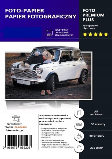 LESKLÝ FOTOPAPIER A5 235 g/m2 50 ks