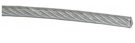 Lano Oceľové lano 2mm potiahnuté PVC 6x7+FC pozinkované na meter 1 ks = 1 m