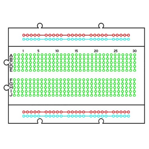 400-pólová biela doska na krájanie pre Arduino