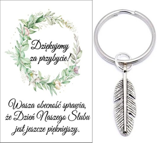 ĎAKUJEME HOSTOM DARČEK SVADOBNÉ PIERKO PIERKO KĽÚČENKA SPOMIENKY