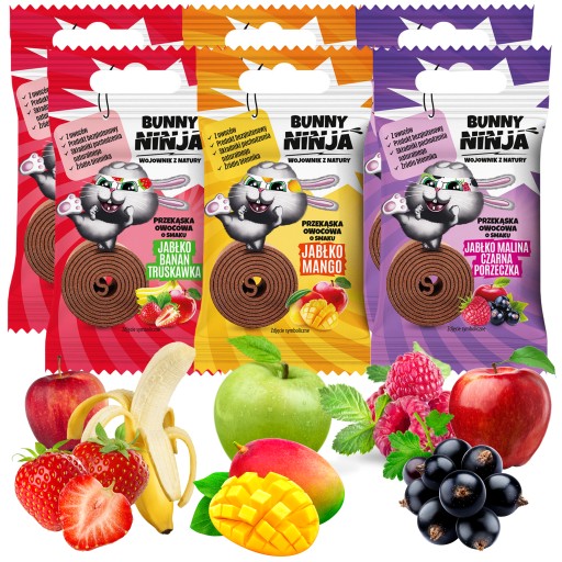 Zajačik ovocný snack sada 15g. MIX CHUTÍ 6x