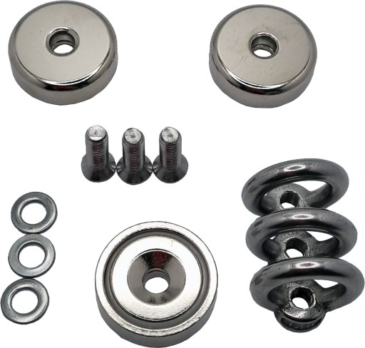 Neodymový magnet s držiakom D25x8mm očko silný magnet N52 1 ks.