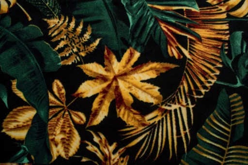 DTY PRINTED FLEECE, vzor Monstera, Zelená 1/2 MB
