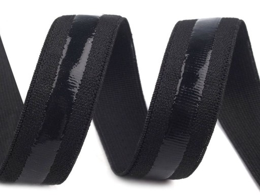 Guma guma, plochá, 20 mm, so silikónom, čierna