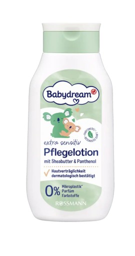 BABYDREAM PFLEGELOTION EXTRA SENSITIV ošetrujúci balzam 250ml Z NEMECKA