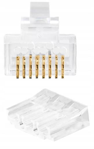 RJ45 zástrčka, LAN zástrčky, návod, hrot, internetová sieť UTP kat.6 - 20 ks.