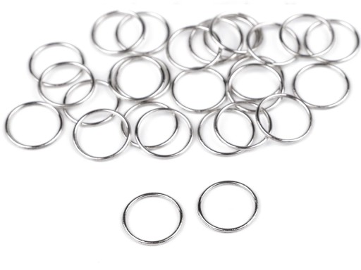 KOVOVÝ Prsteň 10 mm STRIEBORNÝ