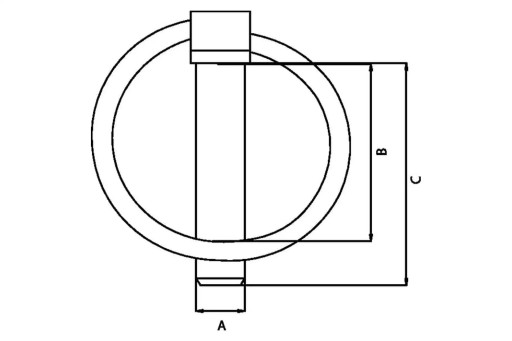 LP4KR Závlačka skladacia s krúžkom 4,5 x 36 mm