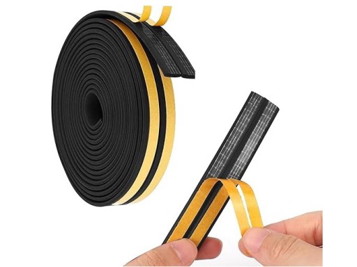 SAMOLEPIACE ZVUKOVÉ TESNENIE NA DVERE, OKNÁ, 9mm*2mm*5m, typ I, ČIERNA