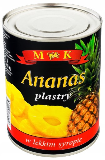 ANANAS PRÁŽENÝ V SIRUPE LIGHT MK 565g KONZ