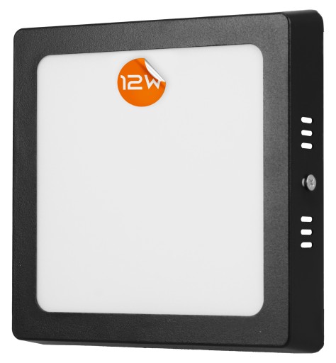 Prisadený LED panel 12W, neblikavý, CCD, štvorcový, silný, neutrálny