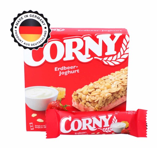 CORNY Jahodová jogurtová energetická tyčinka 6 kusov