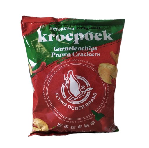 Cracker na krevety lietajúca hus Sriracha