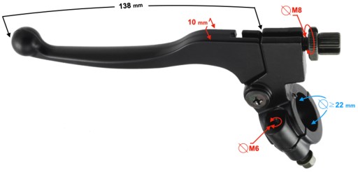 KĽÚČKA PÁKY SPOJKY CROSS ENDURO KXD MRF KAYO CROSS LONCIN 125 140