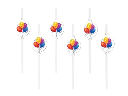 ECO Balóniky so slamkami 6 ks.