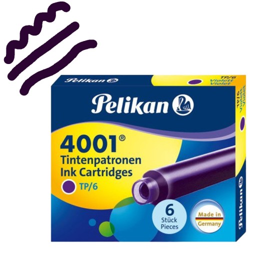 ATRAMENTOVÉ KAZETY PELIKAN FIALOVÝ ATRAMENT