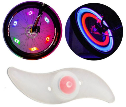 NEÓNOVÉ FARBY LED PREKRÝVKA NA BICYKEL NA SPRUCI KOLESA
